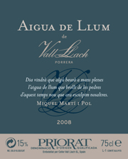 Aigua de llum de Vall Llach 2008